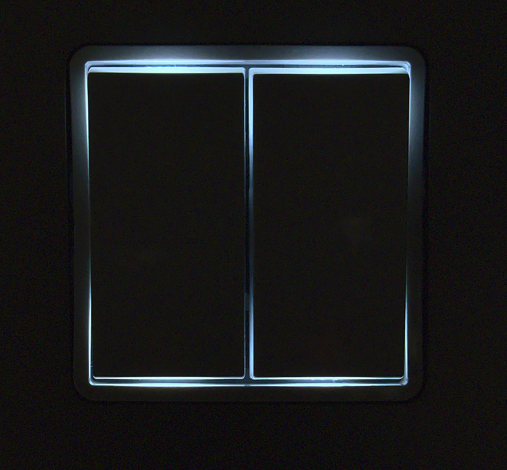 Переключатель 2х-клавишный с подсветкой 10A 250В алюминий Inspiria Legrand