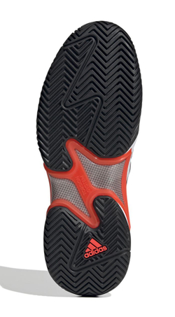 Мужские кроссовки теннисные Adidas Barricade M - cloud white/core black/solar red