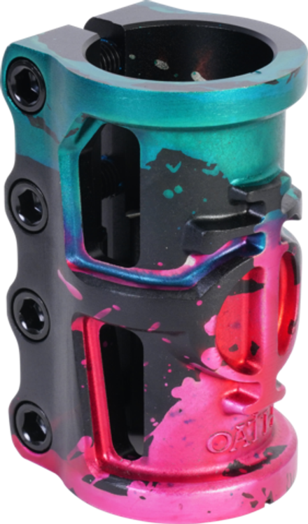 Зажим для трюкового самоката Oath Cage v2 SCS (зеленый / розовый / черный)