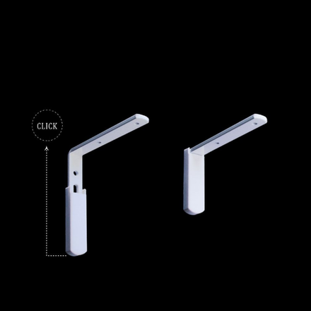 Кронштейн стеновой с заглушкой 100x60 мм Белый