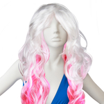 Парик-кудри бело-розовый, 180 гр