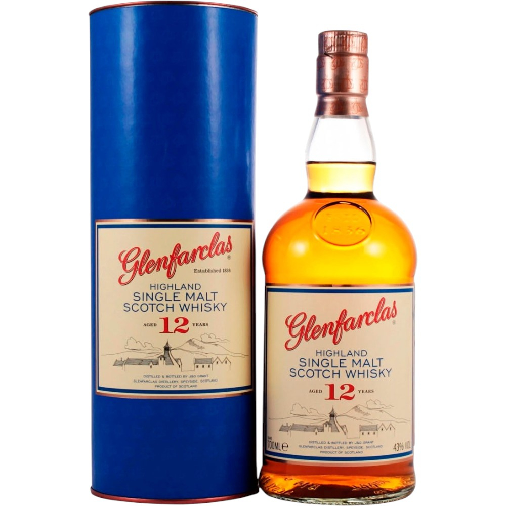Виски Glenfarclas 12 Y.O. 0,7 л. В тубе