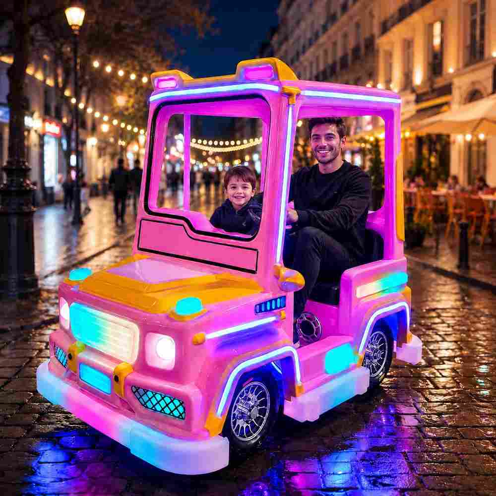 Коммерческий электромобиль с экраном и LED-подсветкой, 2 места