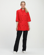 Костюм женский повара Шеф (тк.ТиСи), черный/красный