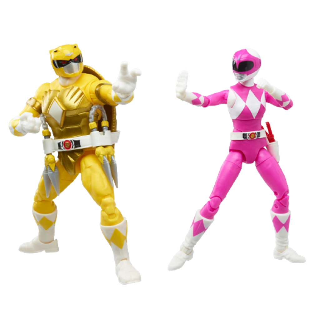 Фигурки Hasbro Lightning Collection Power Rangers X Teenage Mutant Ninja Turtles Collection Michelangelo Yellow and April Pink