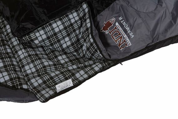 Спальный мешок INDI Vermont L-zip от -8 °C (одеяло с подголовником, фланель, 195+35X90 см)
