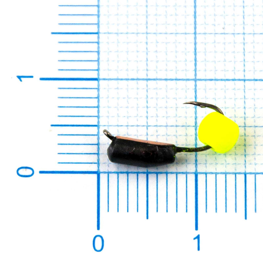 Мормышка Владимирская 205 "Гвоздик с шариком неон", с коронкой, 2.5мм, 0.6гр (15шт/уп)