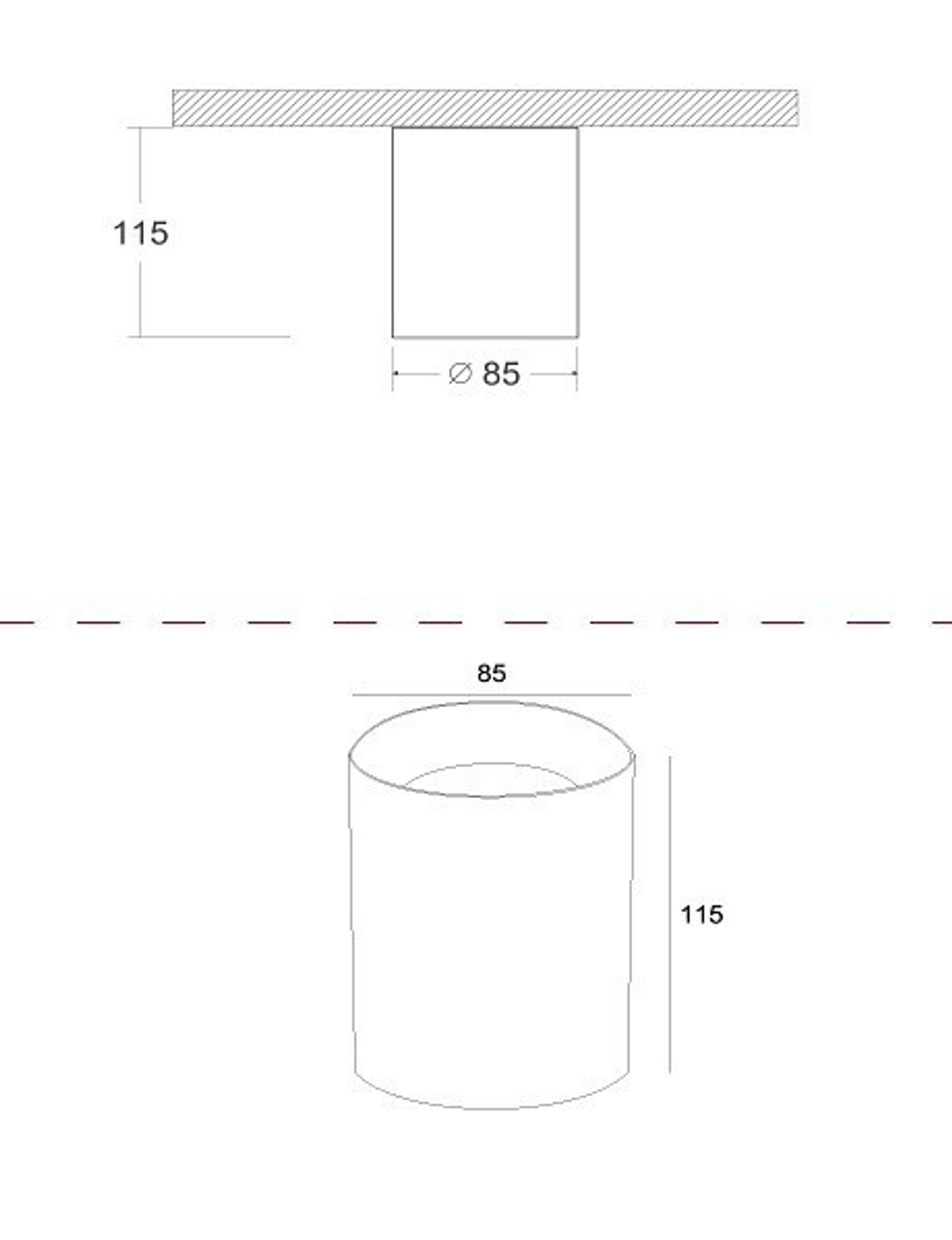 Накладной светильник Maytoni Technical C014CL-01B