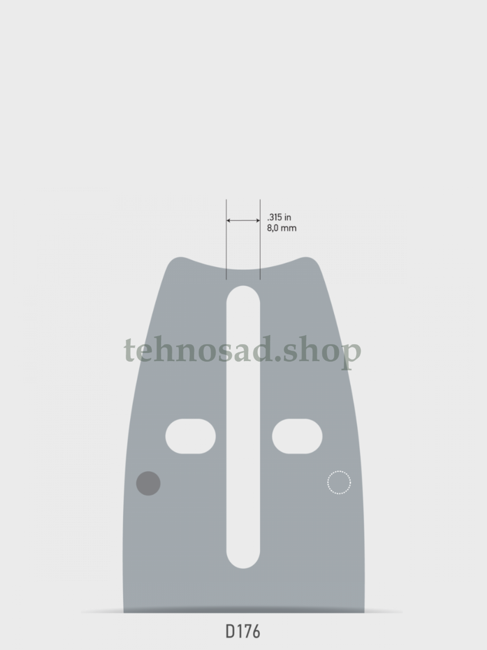 Шина пильная Oregon 188VXLHD176 VersaCut AluminumCore, длина 18 дюймов (45см), паз 1,5 мм, шаг 3/8", хвостовик D176, звездочка 11 лучей, 64 зв.