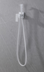 Смеситель ABBER Daheim AF8226W с гигиеническим душем,белый матовый