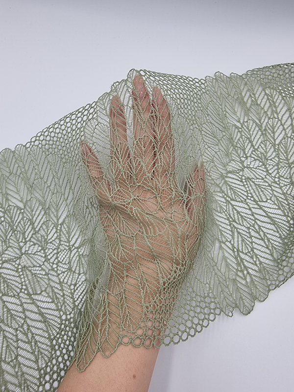 Кружево эластичное хаки КС41 (22 см)