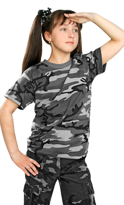 Футболка детская серый КМФ