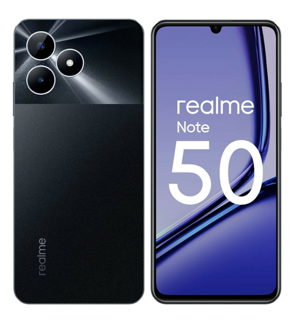Смартфон realme Note 50 3/64 ГБ RU, Dual nano SIM, полуночно-черный