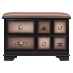 Банкетка Пандора 3 с обувницей Орех Оберджин Шоколад