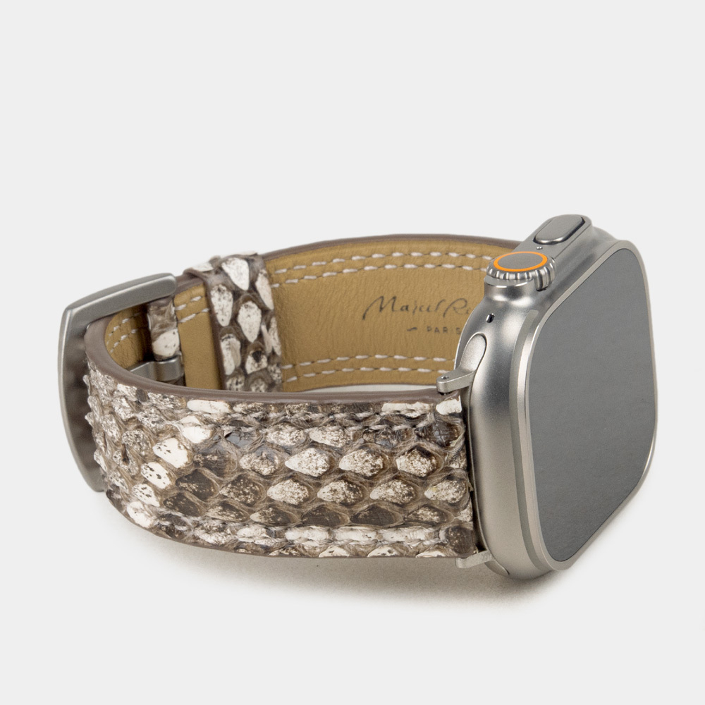 Ремешок для Apple Watch Ultra 49mm из кожи питона, натурального цвета