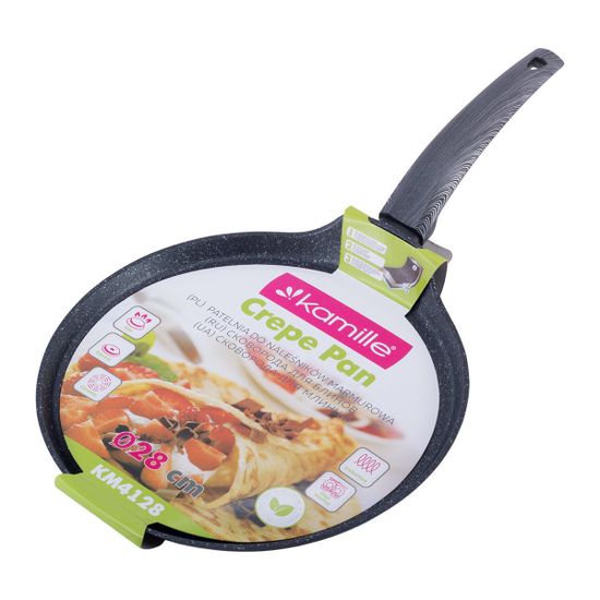 Сковорода блинная 28 см. из кованного алюминия Kamille КМ-4128 с мраморным покрытием