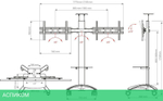 Кронштейн-стойка ARM Media PT-STAND-15 серебристый (10242)