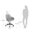 Рабочее кресло на колесиках Madina светло-серое