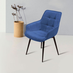 Стул с подлокотниками Capri, бархат синий 29 / опора конус