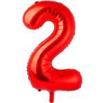 Шар фольгированный Цифра 2 105 см (Красный)