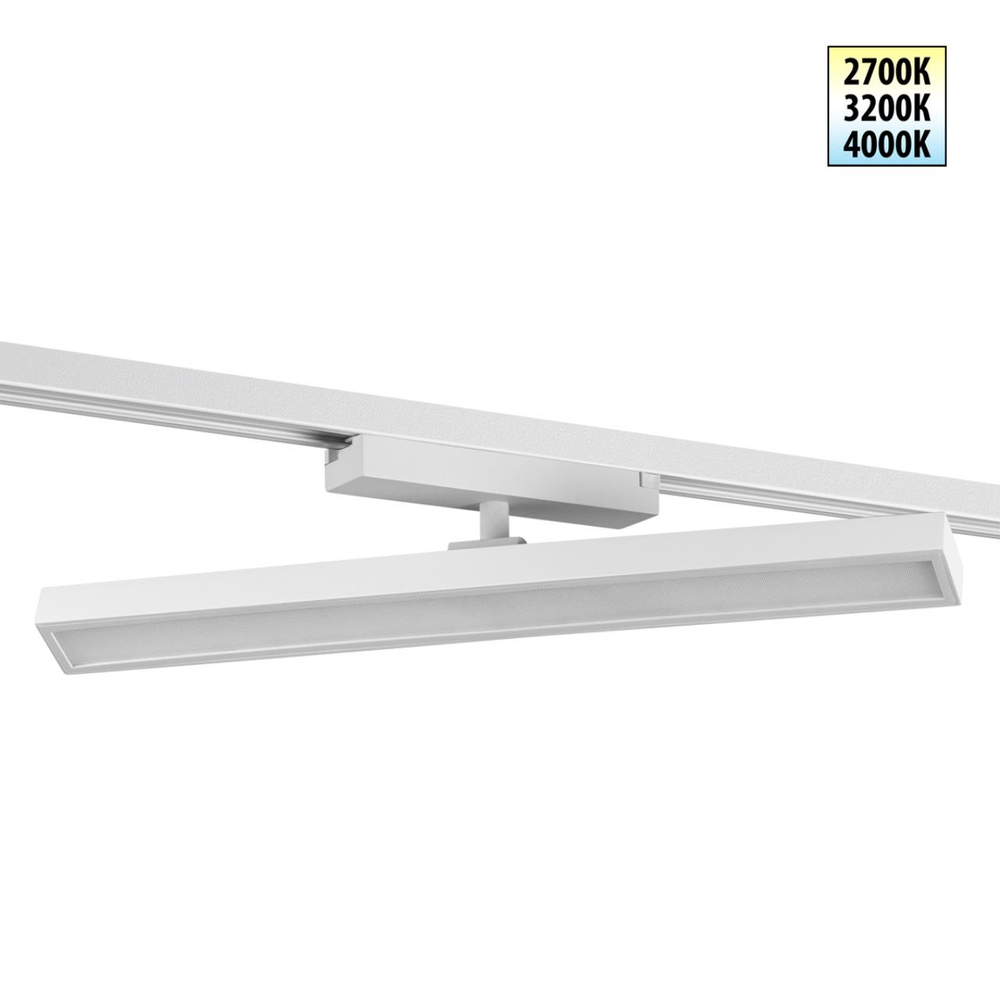 359776 PORT NT25 242 белый Светильник однофазный двухжильный трековый с переключ. цв. температуры IP20 LED 24W 180-265V 2700К/3200К/4000К STRATUS