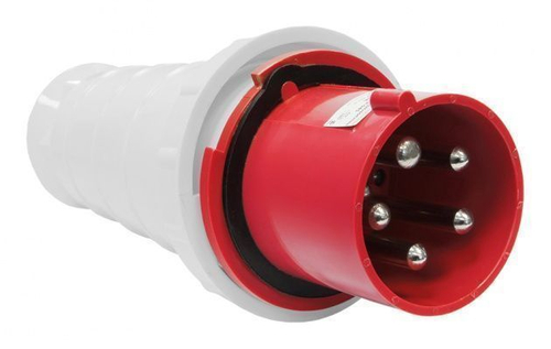 Вилка 045 переносная 3Р+PE+N 125А 380В IP54