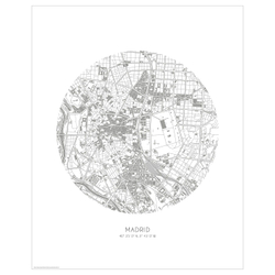 IKEA BILD  (ИКЕА БИЛД)  -  Плакат, план города, Мадрид, 40x50 см.