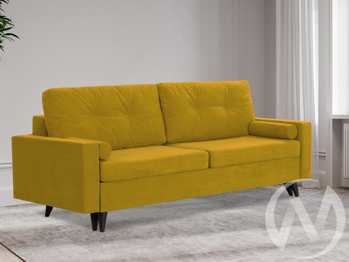 Диван прямой Фидэль (БД) LUMA 07 (велюр горчичный)