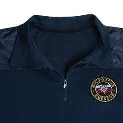 Кофта трикотажная с вставками из болония для сотрудников "ПСЦ, МЧС, МВД, ФСБ, Прокуратуры"