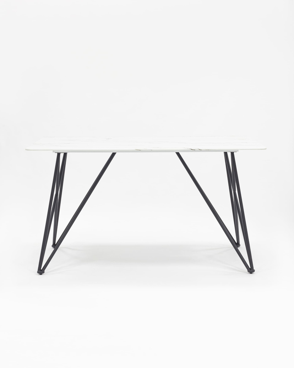 Стол обеденный Сакраменто 140*90 белый стеклянный