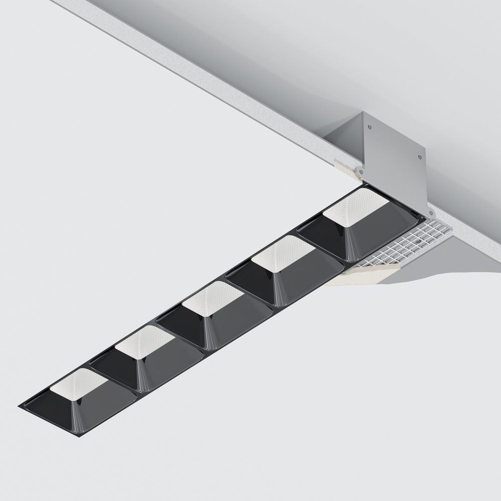 Donolux Led св-к встраиваемый,  10W,  193х74, 8мм,  H39, 8мм,  900Lm,  30х75°,  3000К,  Ra80,  IP20,  UGR16,  ко