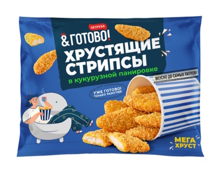 Хрустящие стрипсы "& Готово" 290г. Петруха