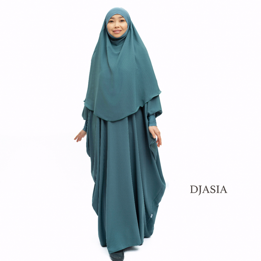 КОМПЛЕКТ: ХИМАР И АБАЯ ИЗ МЕДИНСКОГО ШЕЛКА One size