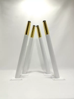 Ножки мебельные белые с золотом 400мм/4шт