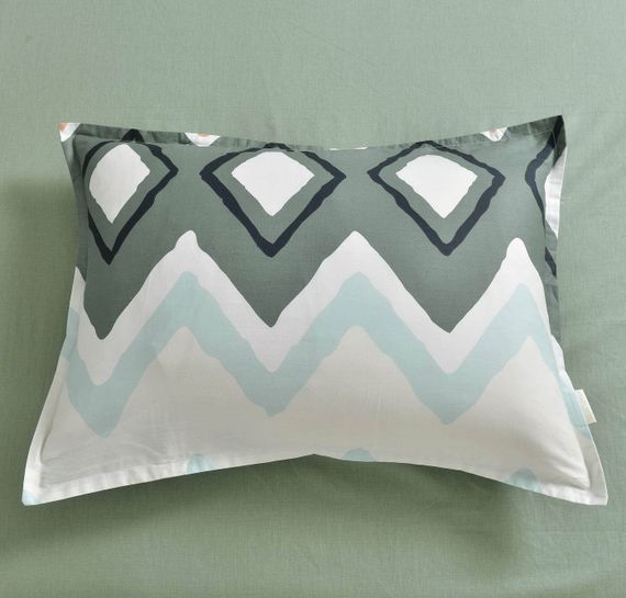 Пейтон (зеленый) КПБ сатин Евро 4н