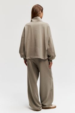 Олимпийка на молнии цвета хаки