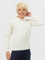 Поло для мальчика с длинным рукавом AT724 молочный