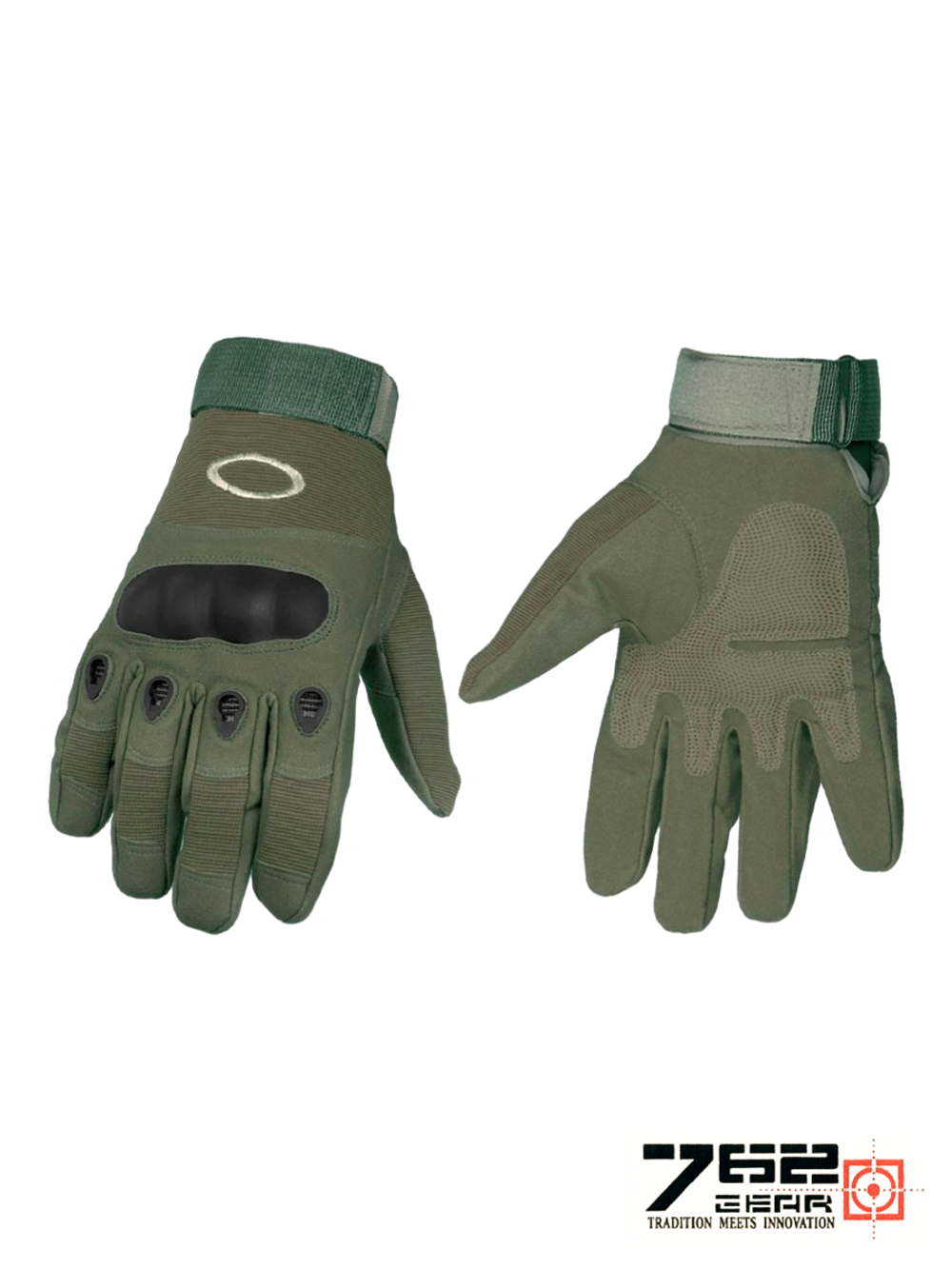 Перчатки полнопалые с костяшками Oakley (Tactica 7.62 Gear) Factory Pilot Gloves (OK-324). Олива