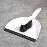 Щетка-сметка "Good" с совком с кромкой (белый)