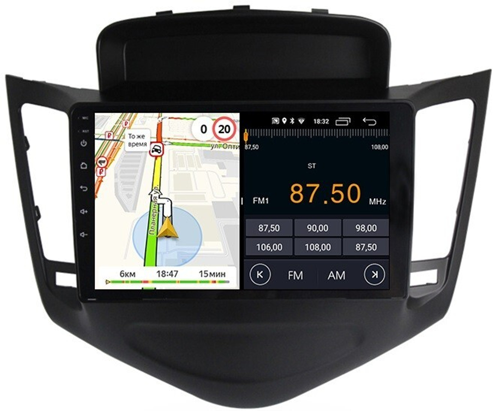 Магнитола для Chevrolet Cruze 2009-2012 - Parafar PF045FHD на Android 13, 8-ядер, 2Гб+32Гб, CarPlay, 4G SIM-слот