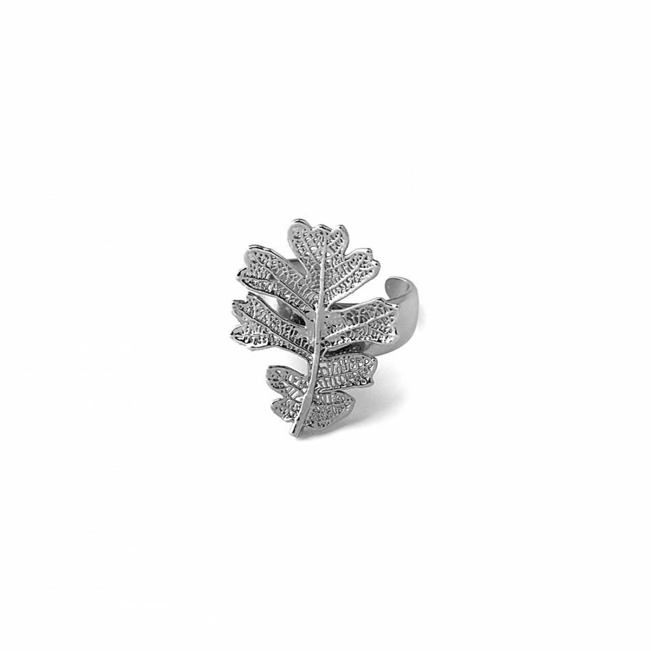 Кольцо с листьями Ester Bijoux Дуб LF83R- S BW