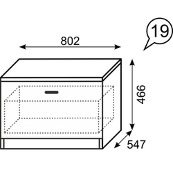 Тумба прикроватная с ящиком Принцесса 19