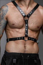 Портупея мужская Akvilon кожа черный S/M