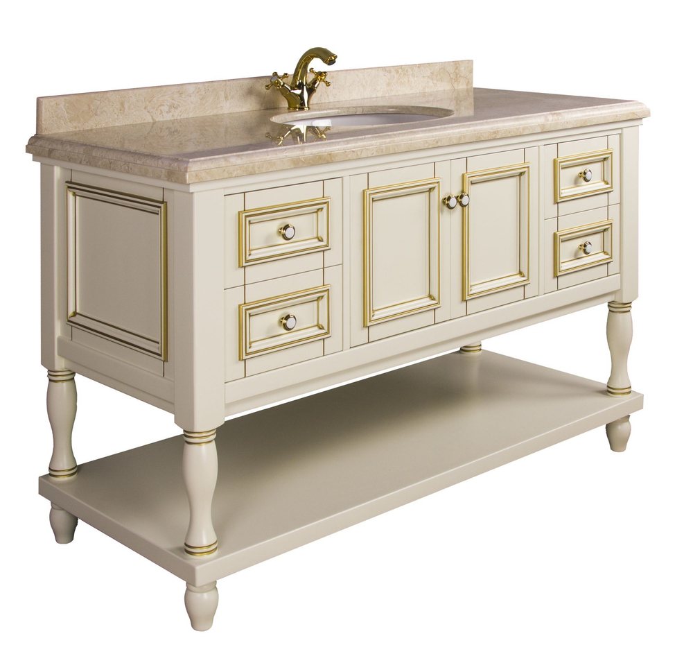 Тумба EDEN 130 арт. TS-8002-C Ивори с золотом