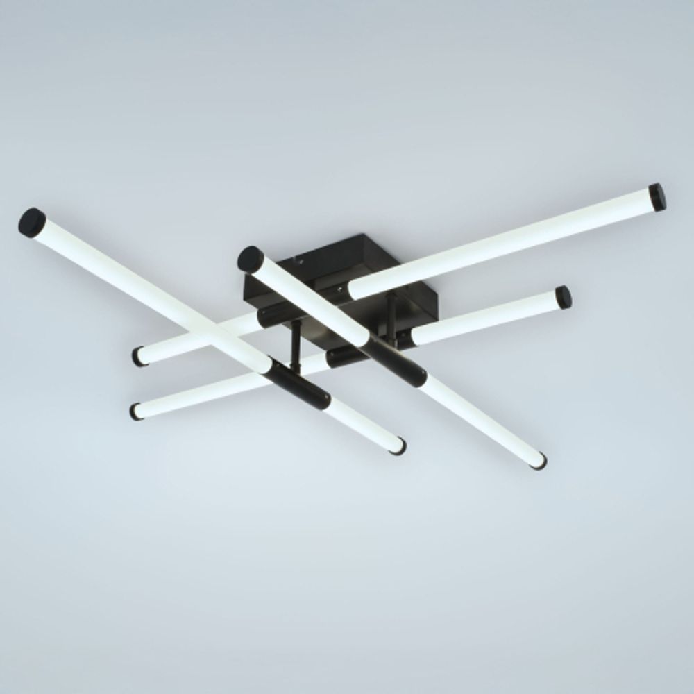 Светильник потолочный светодиодный ЭРА Модерн Fliss CLL-1-72-RC BK с ду 72W 3000-6000K черный | Светильники SPB-6 с ДУ