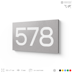Номер на дверь 578, табличка на дверь для офиса, квартиры, кабинета, аудитории, склада, серая 120х70 мм, Айдентика Технолоджи