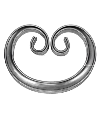 Кованый элемент вензель C (160х125х1,5) мм, р-р материала Т20*20, вес 0,43 кг.