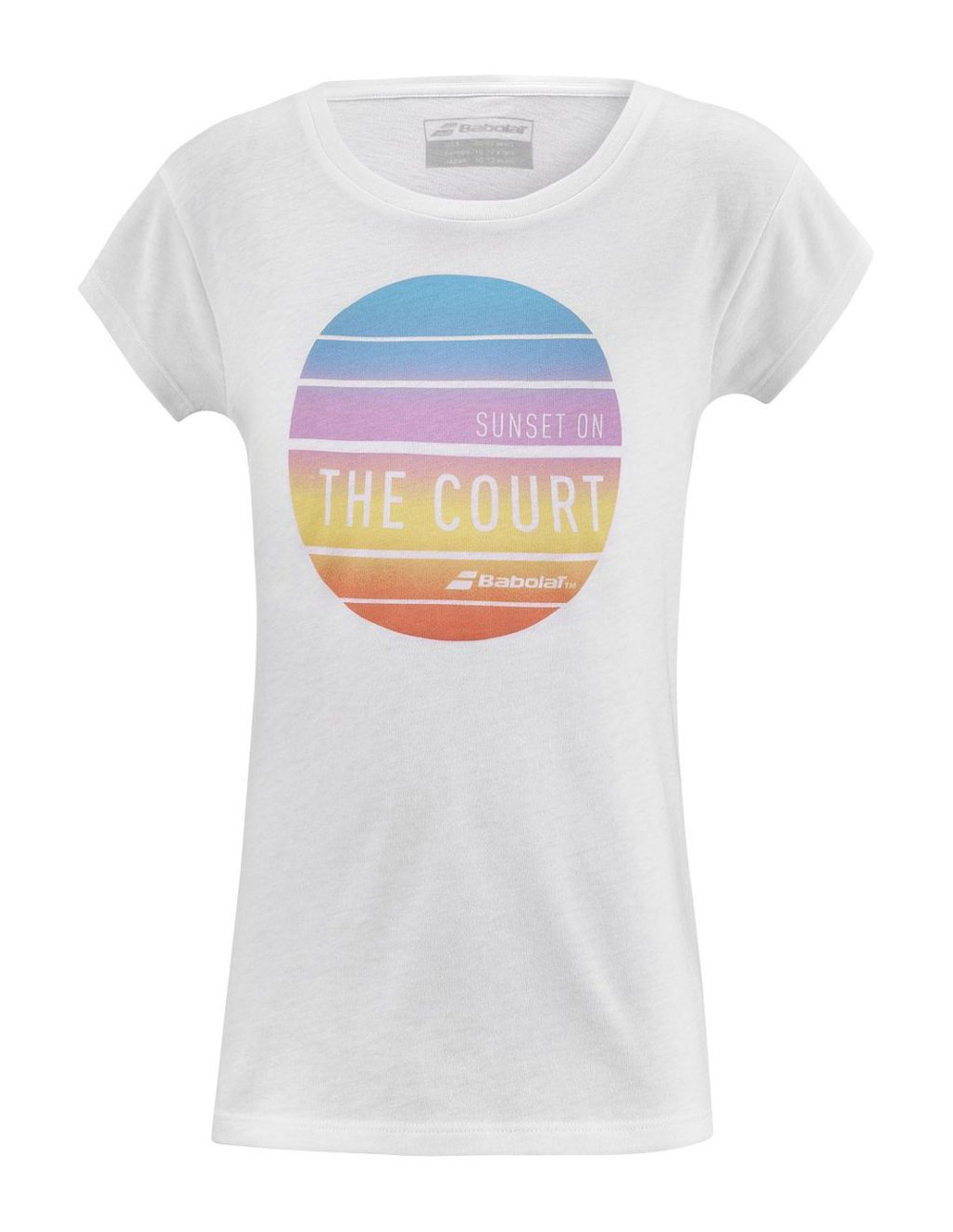 Футболка для девочки теннисная Babolat Exercise Massage Tee Girl - white
