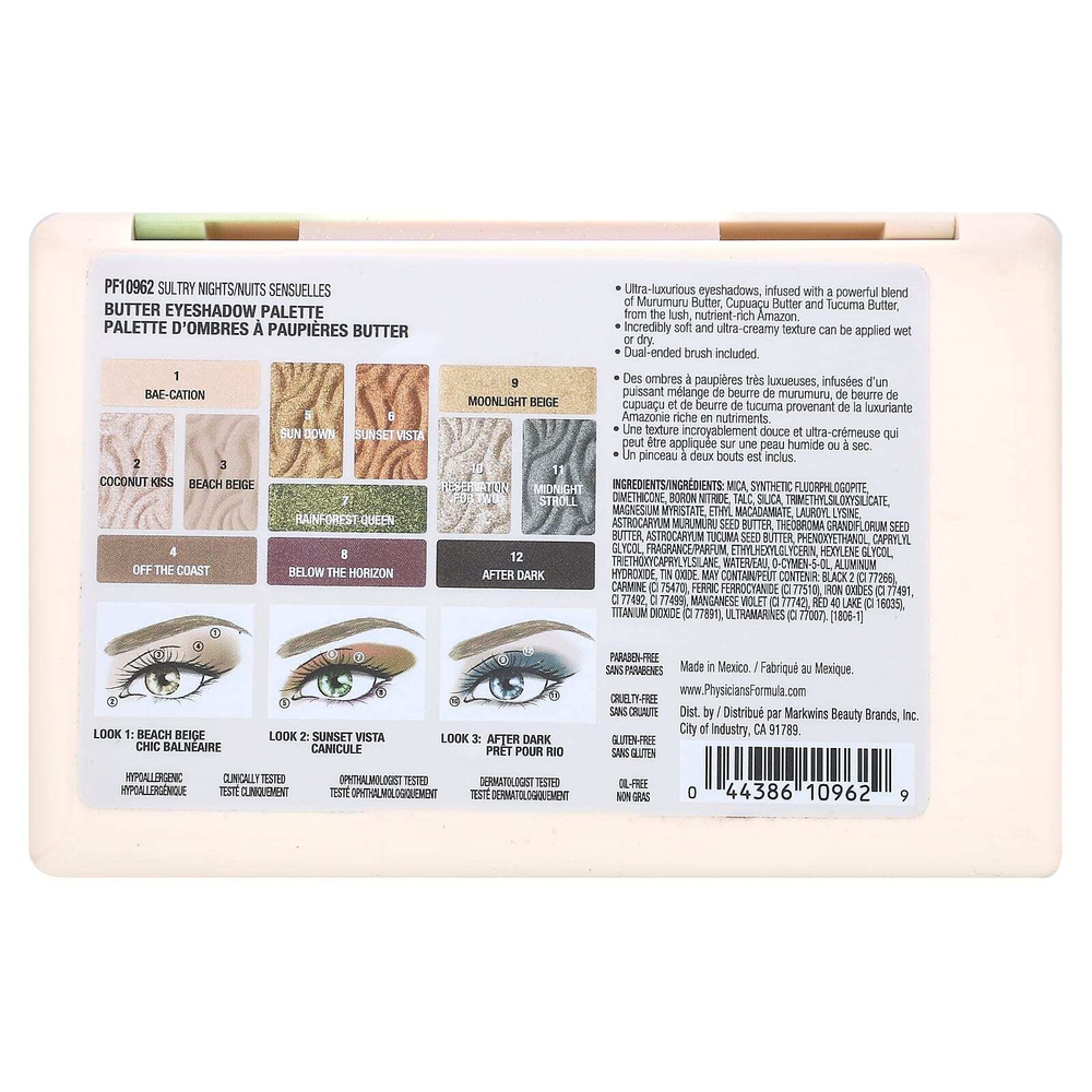 Physicians Formula, Палитра теней для век с маслом, PF10962 Sultry Nights, 15,6 г (0,55 унции)