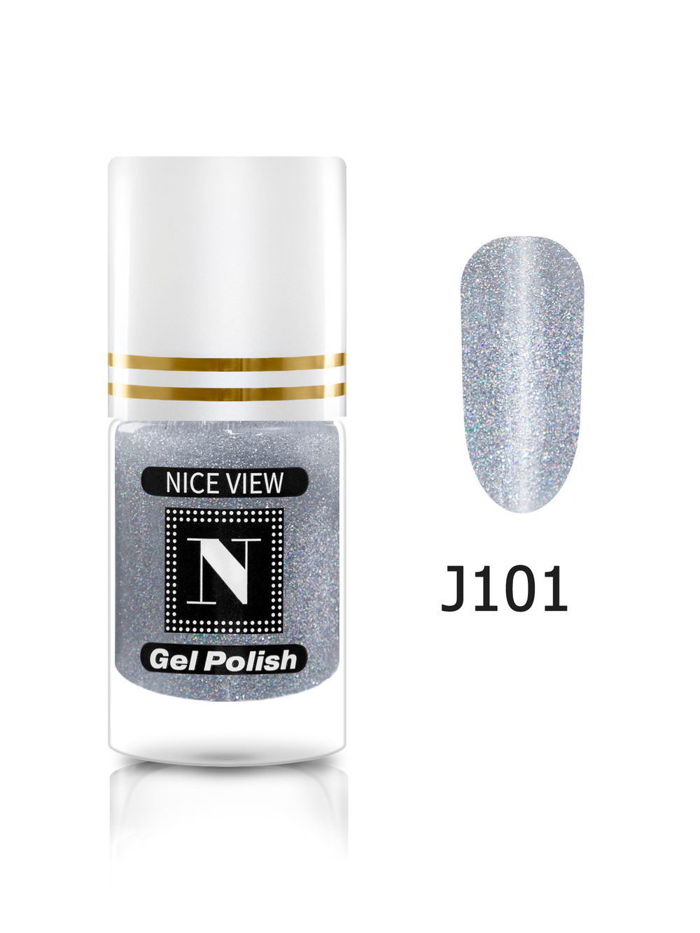 Nice View Гель-лак для ногтей Luma Glitte, J-101, Disco, 12 мл